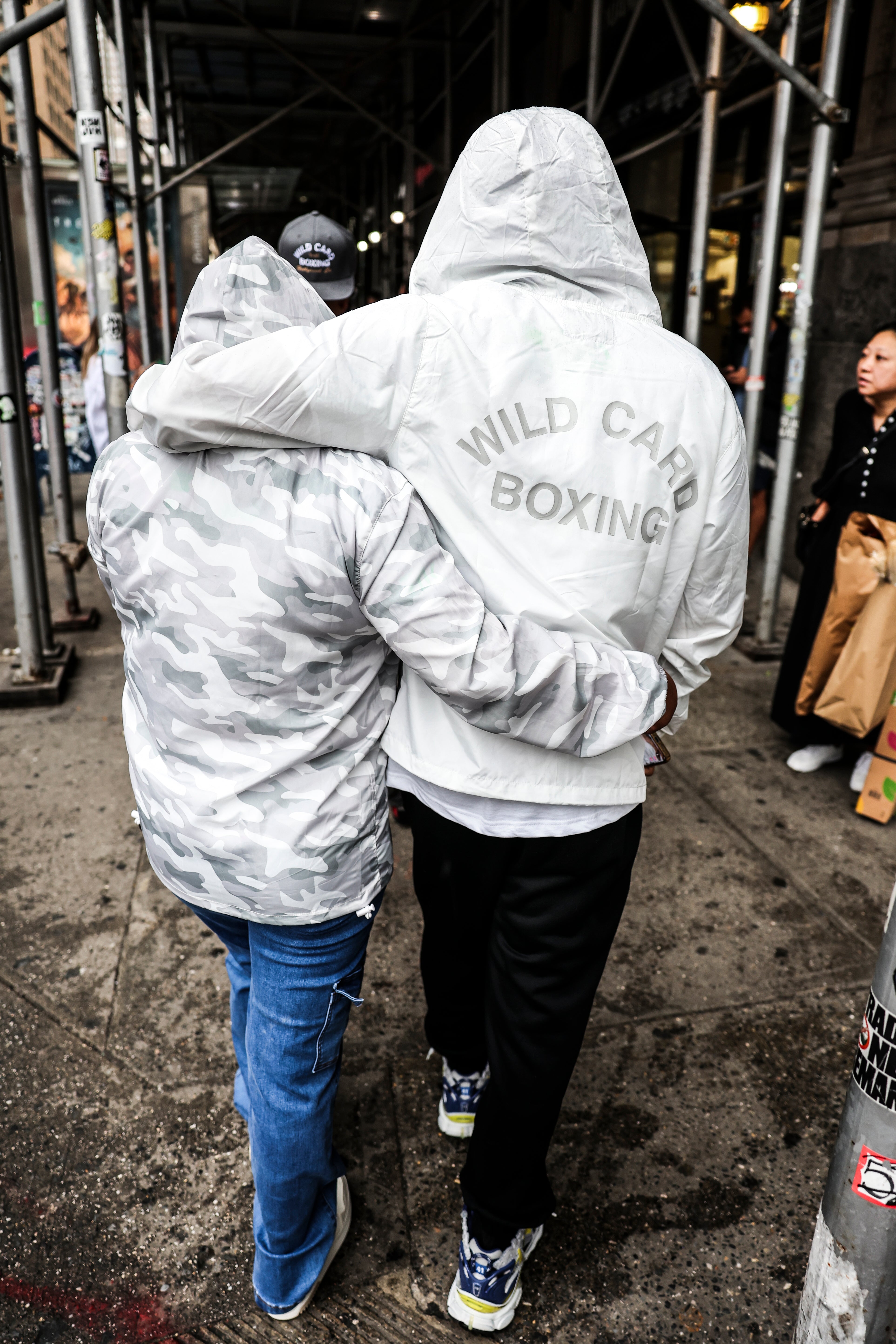 Wild Card Boxing Old School Logo Windbreaker - White Camo