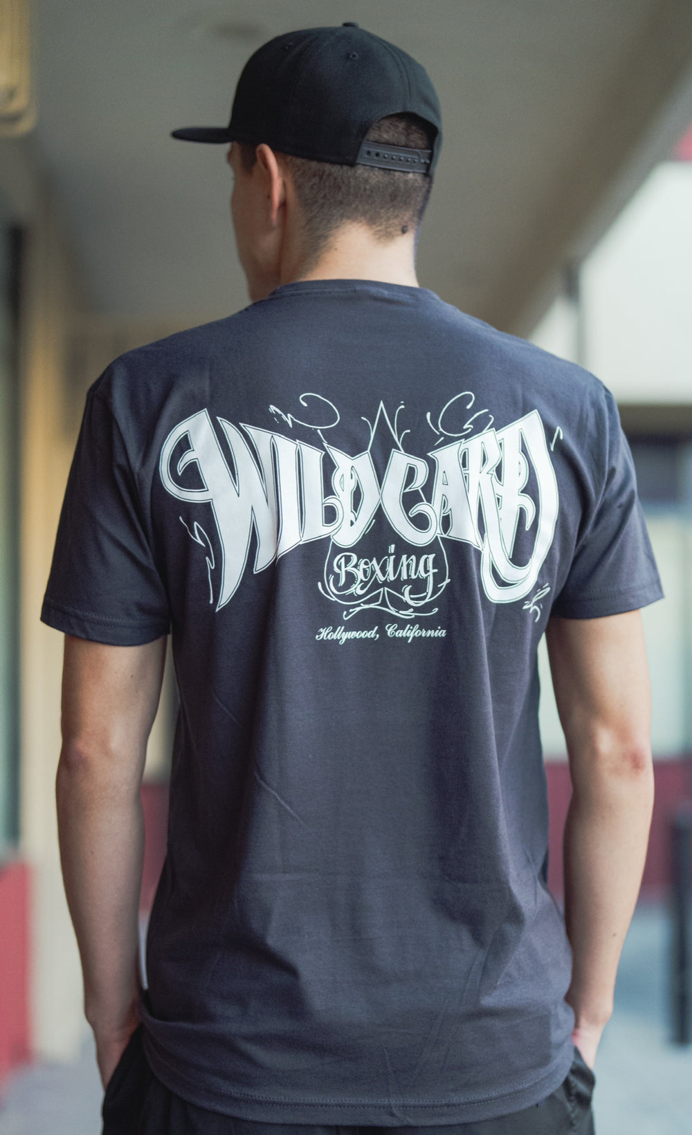 Wild Card Boxing Tag Logo Shirt - Graphite Black/White