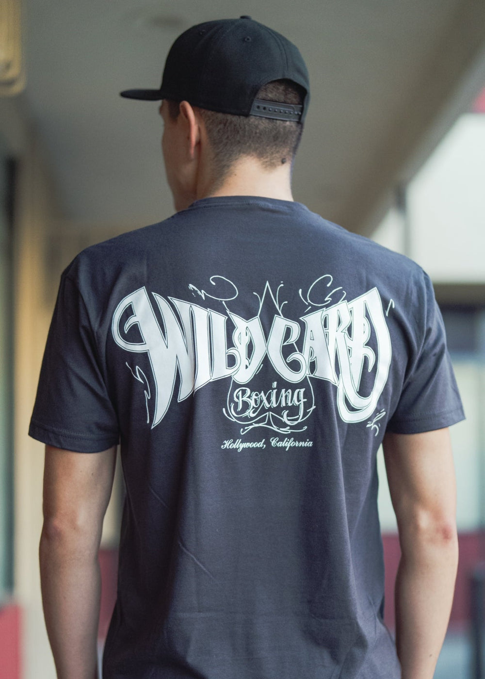 Wild Card Boxing Tag Logo Shirt - Graphite Black/White