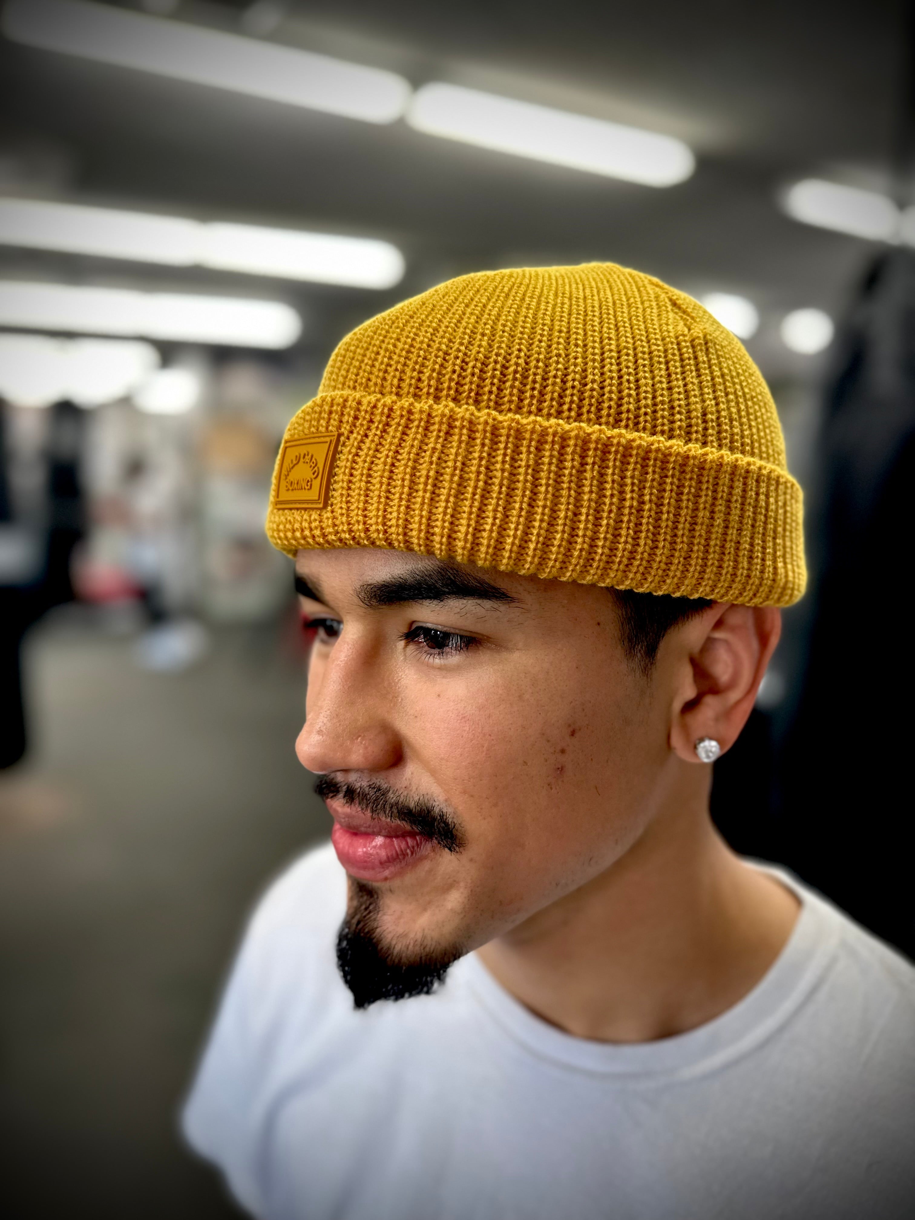 Wild Card Boxing Old School Fisherman's Beanie - Mustard