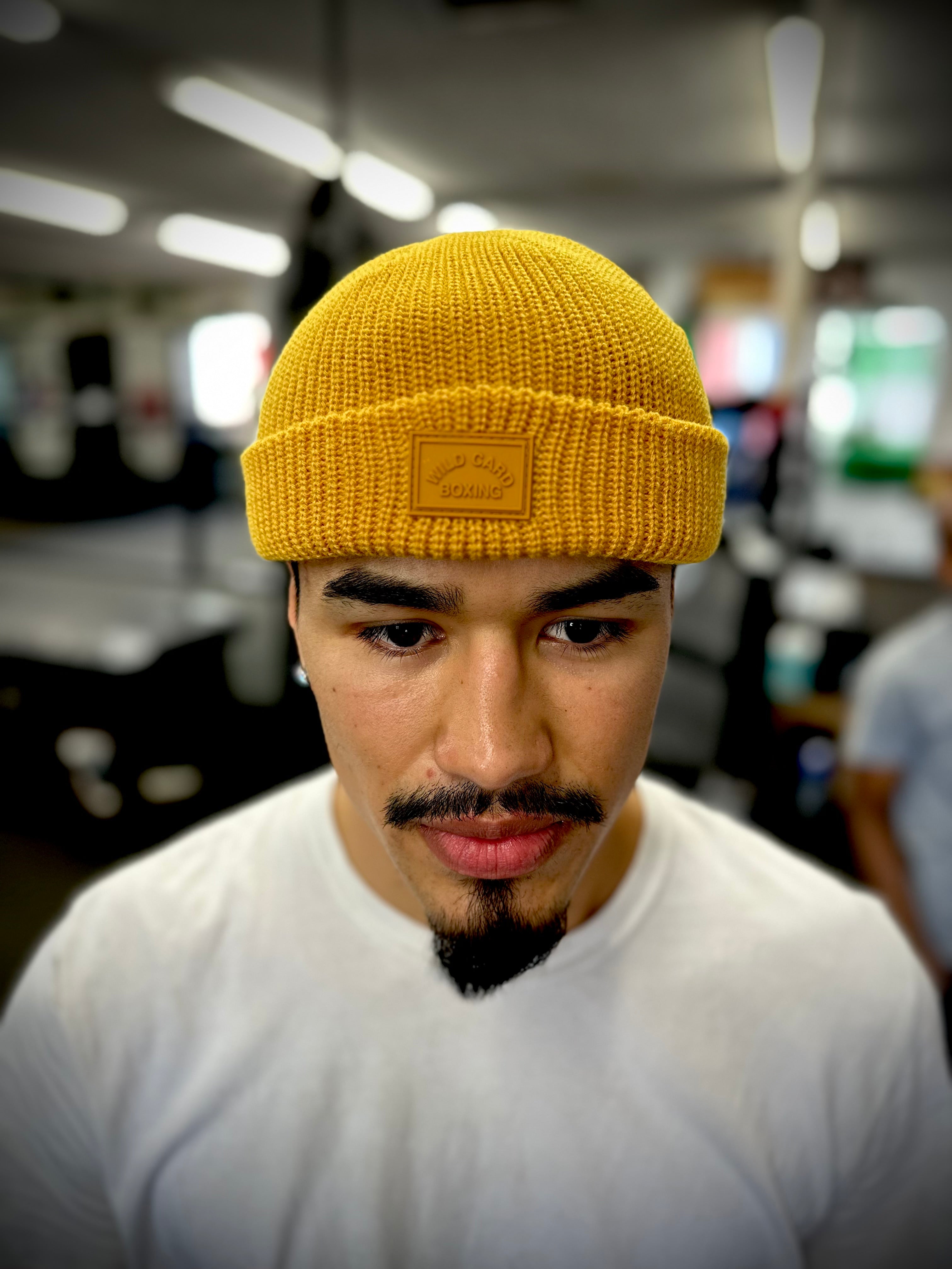 Wild Card Boxing Old School Fisherman's Beanie - Mustard