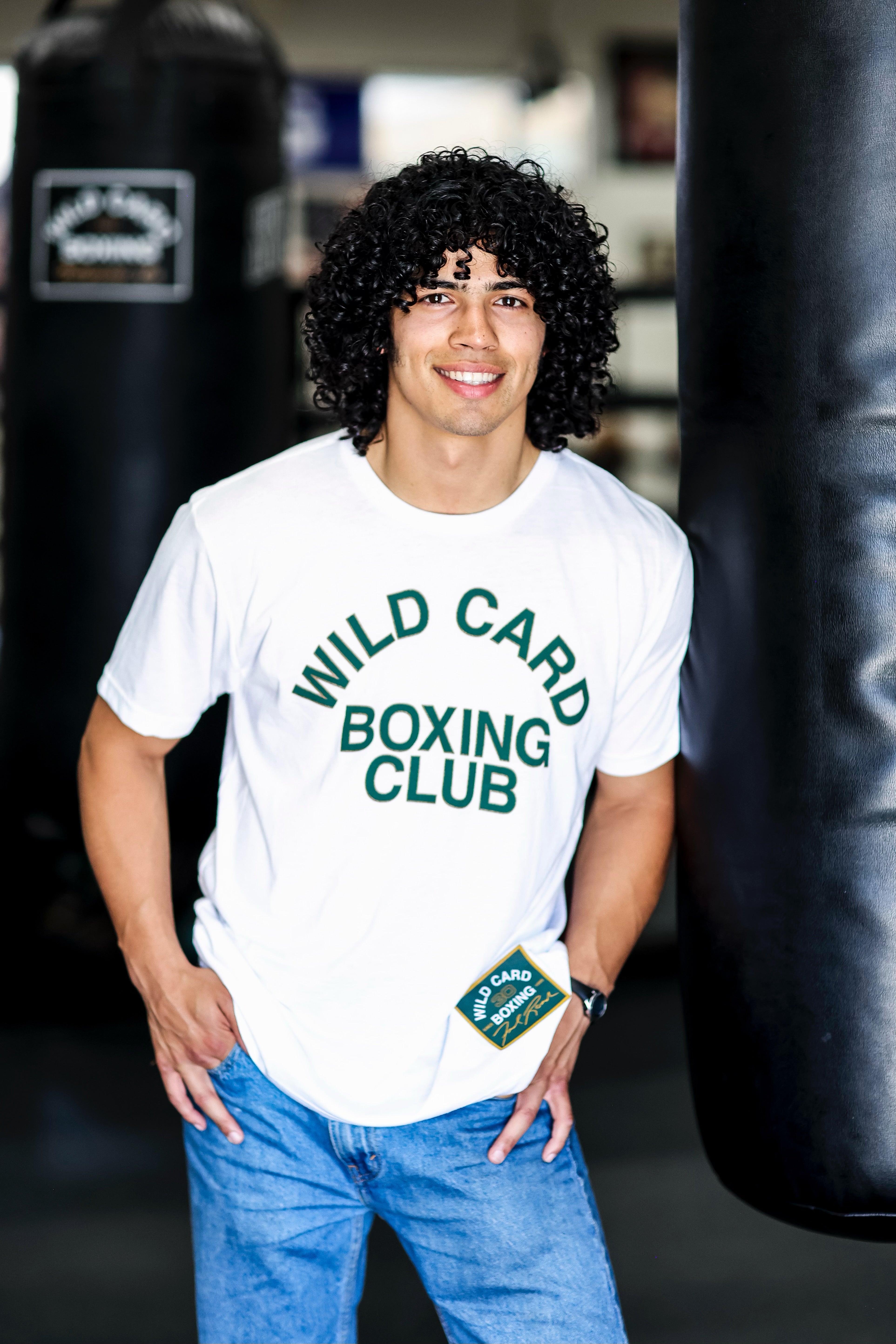 Wild Card Boxing Old School Logo 30th Anniversary Shirt - White/Green/Gold *Limited Edition*