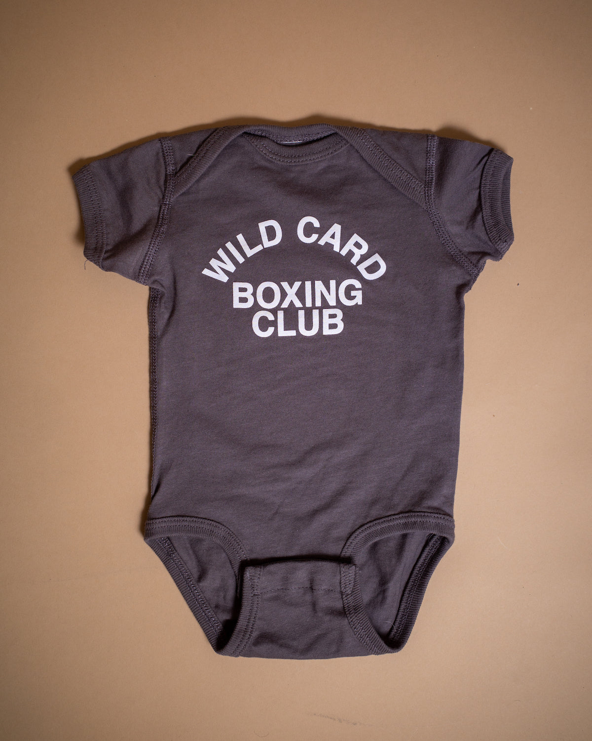 Wild Card Boxing Club Old School Logo Onesie - Charcoal Grey