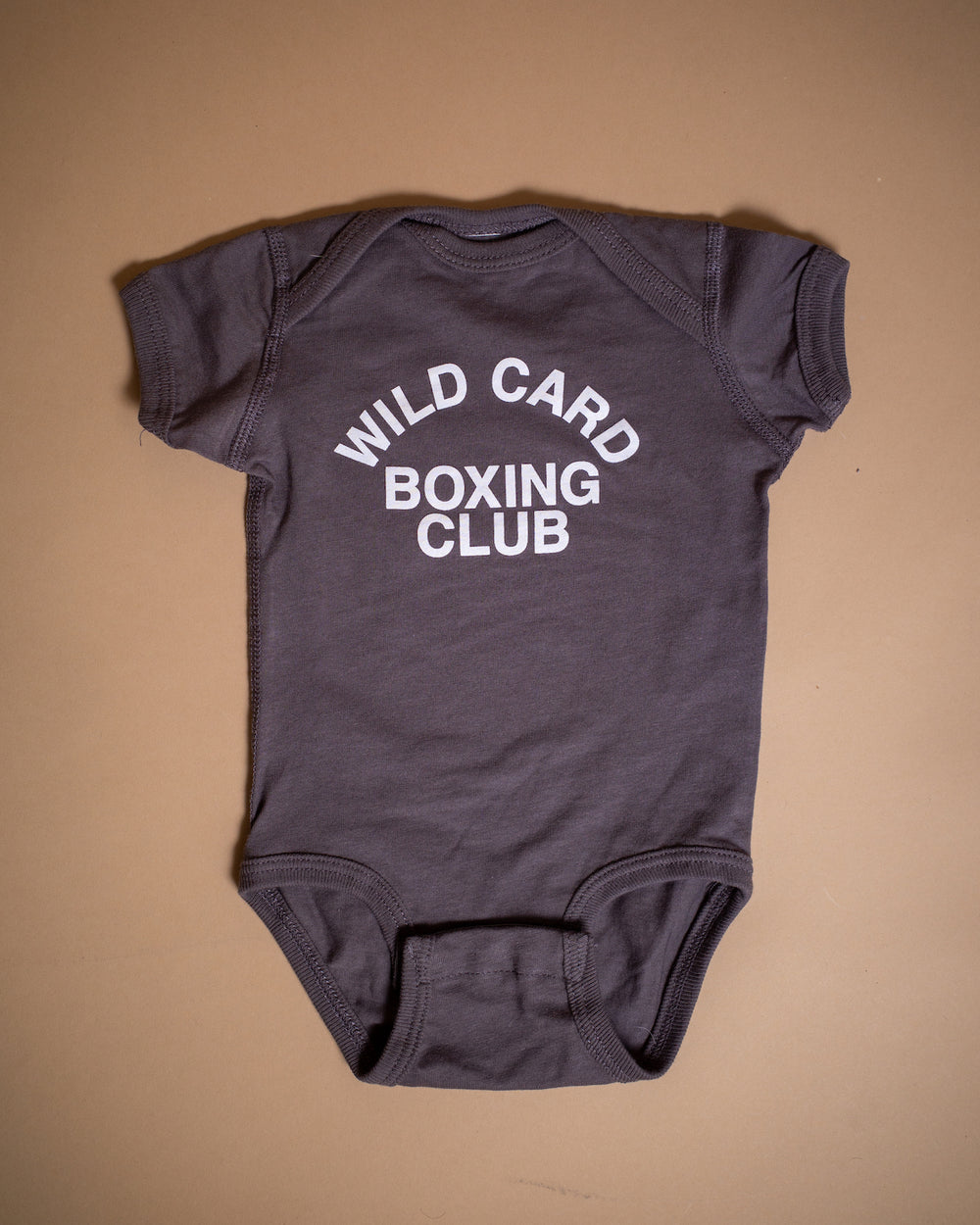 Wild Card Boxing Club Old School Logo Onesie - Charcoal Grey