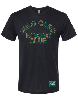 Wild Card Boxing Old School Logo 30th Anniversary Shirt - Black/Green/Gold *Limited Edition*