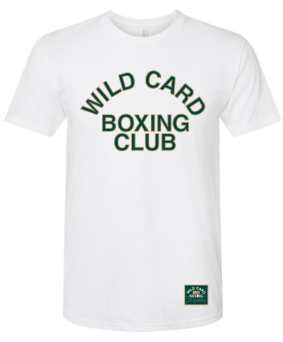 Wild Card Boxing Old School Logo 30th Anniversary Shirt - White/Green/Gold *Limited Edition*