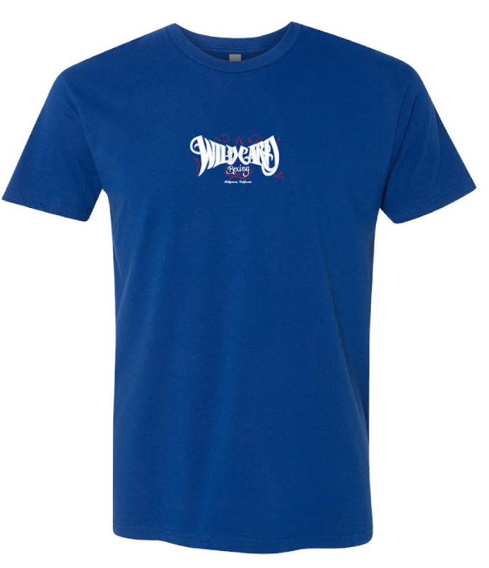 Wild Card Boxing LA Tag Logo Shirt - Blue/White/Red