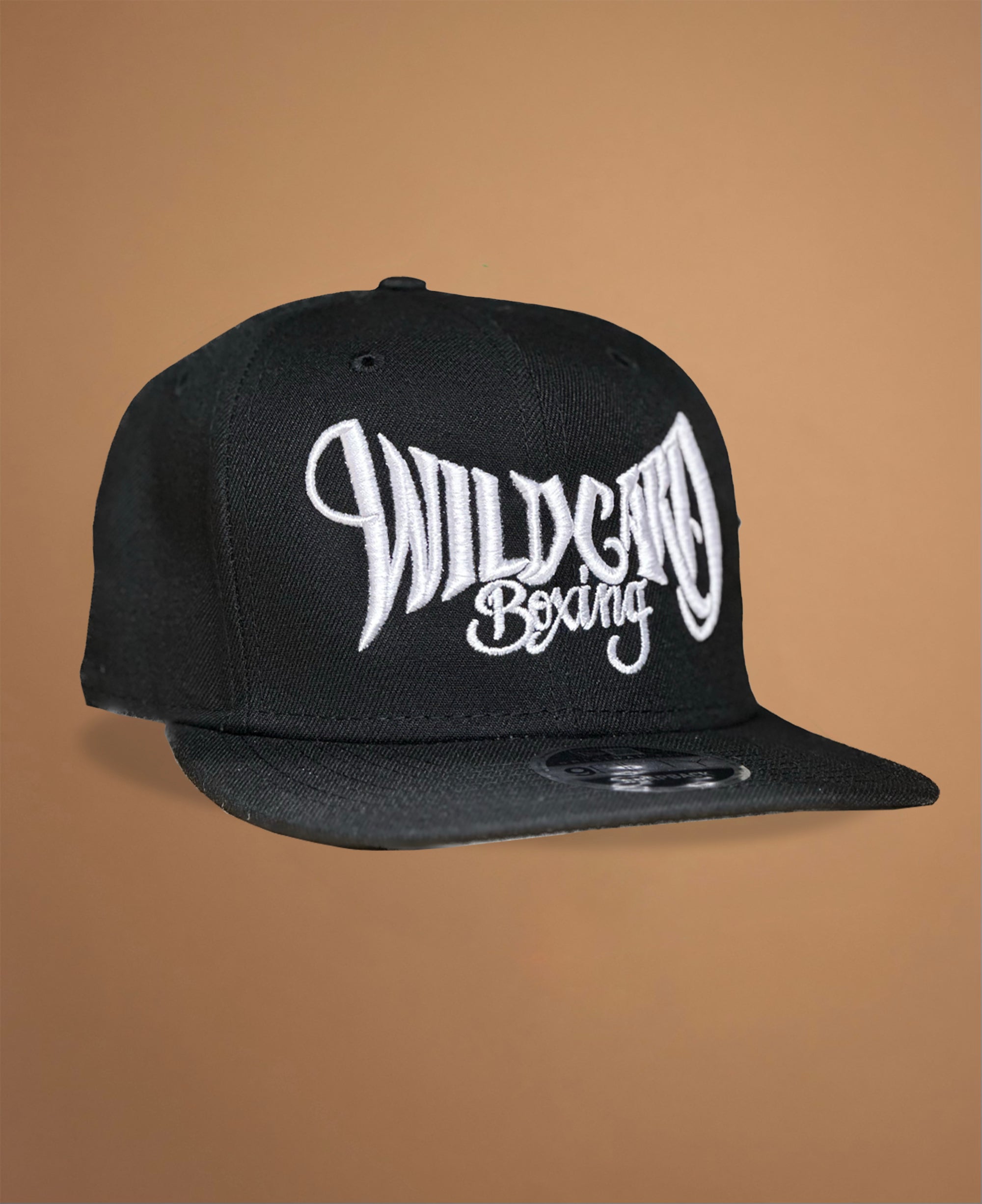 Wild Card Boxing Tag Logo Snapback Hat - Black