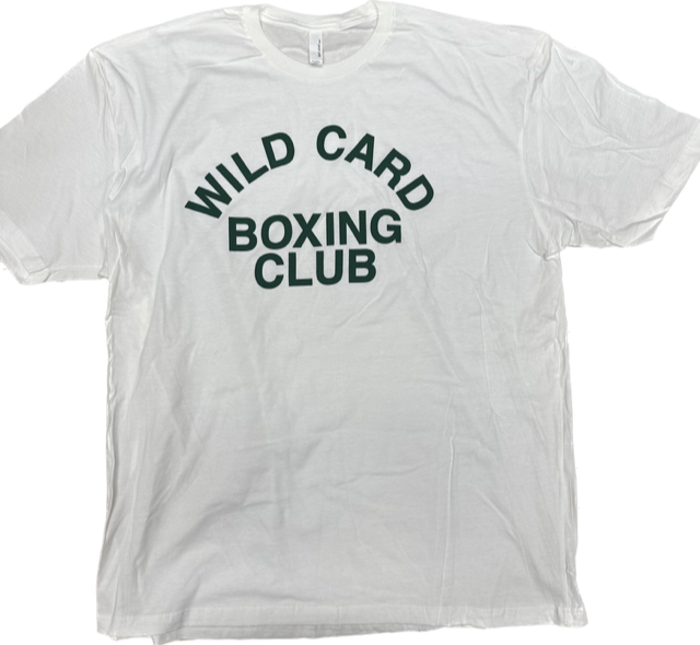 Wild Card Boxing Club Old School Logo Shirt - White/Green
