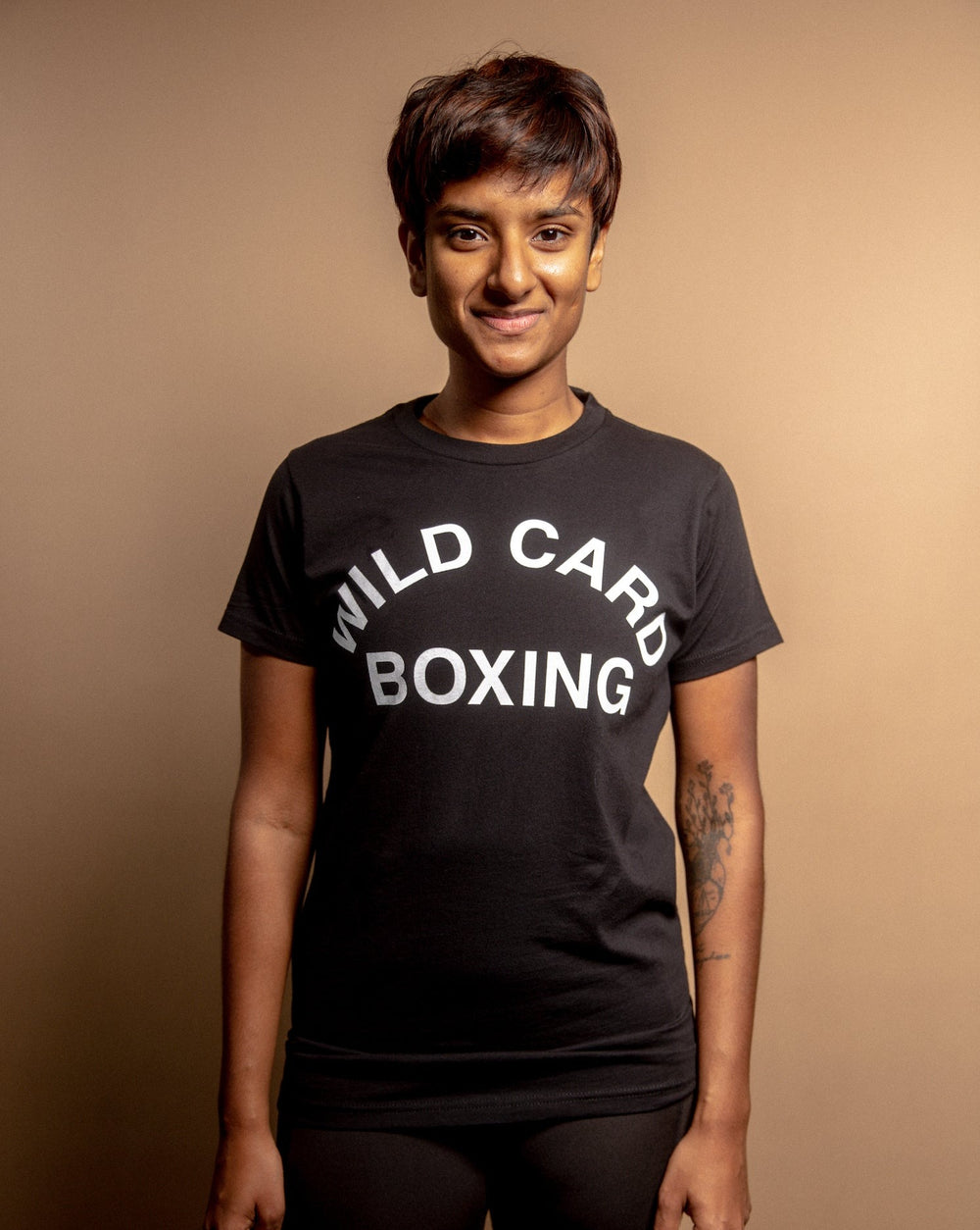 Wild Card Boxing Old School Logo Shirt - Black/White