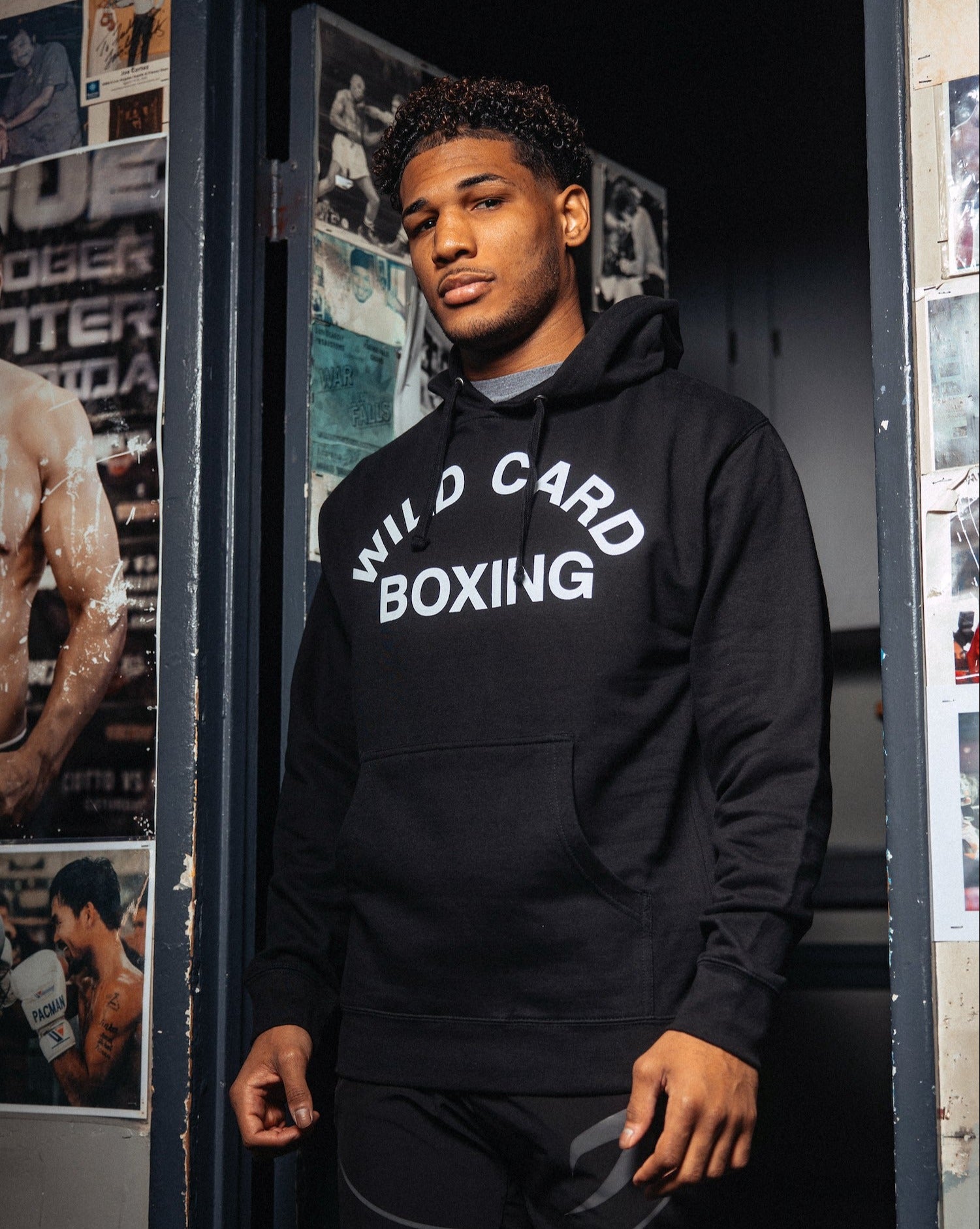 Wild Card Boxing Old School Logo Pullover Hoodie - Black