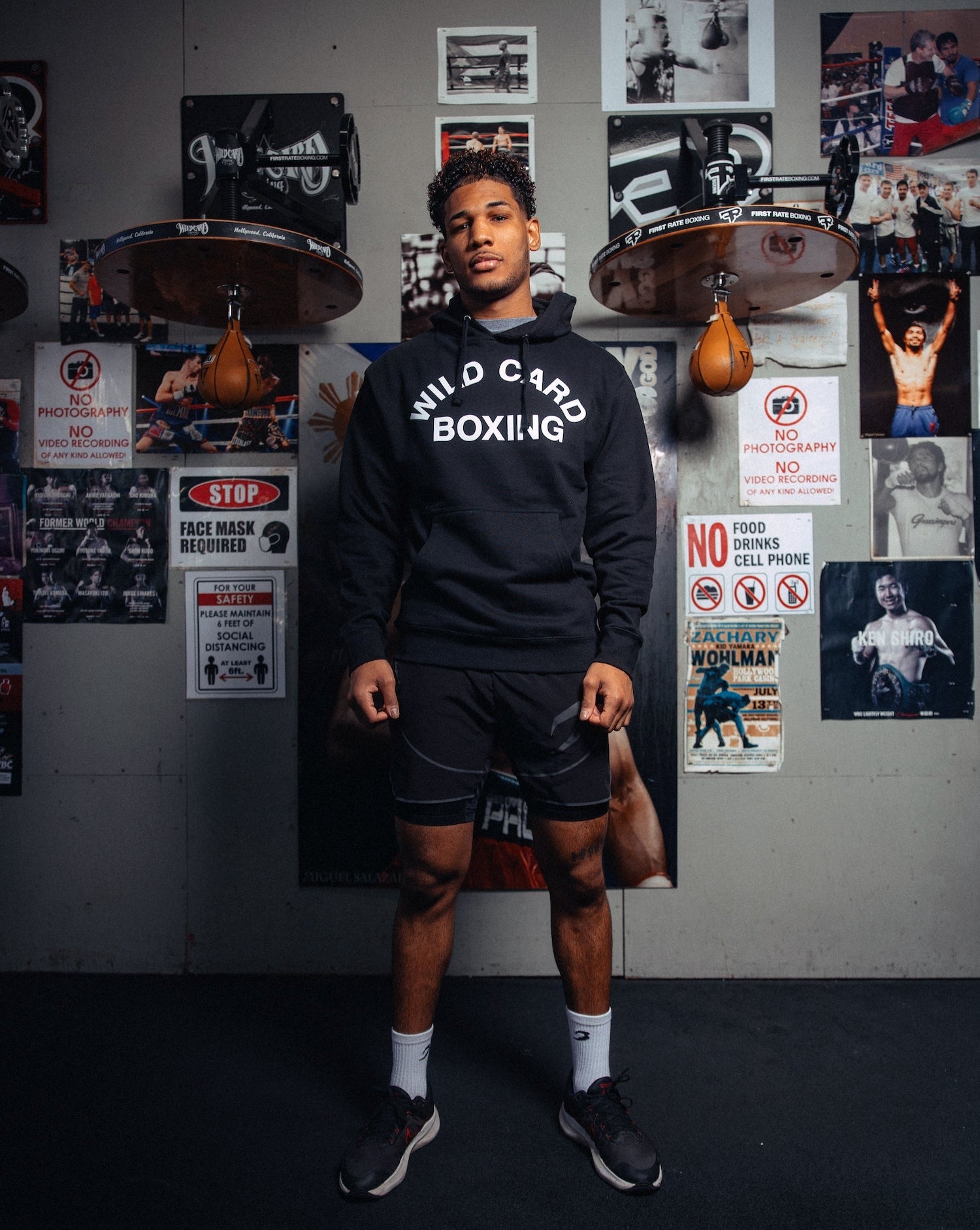 Wild Card Boxing Old School Logo Pullover Hoodie - Black