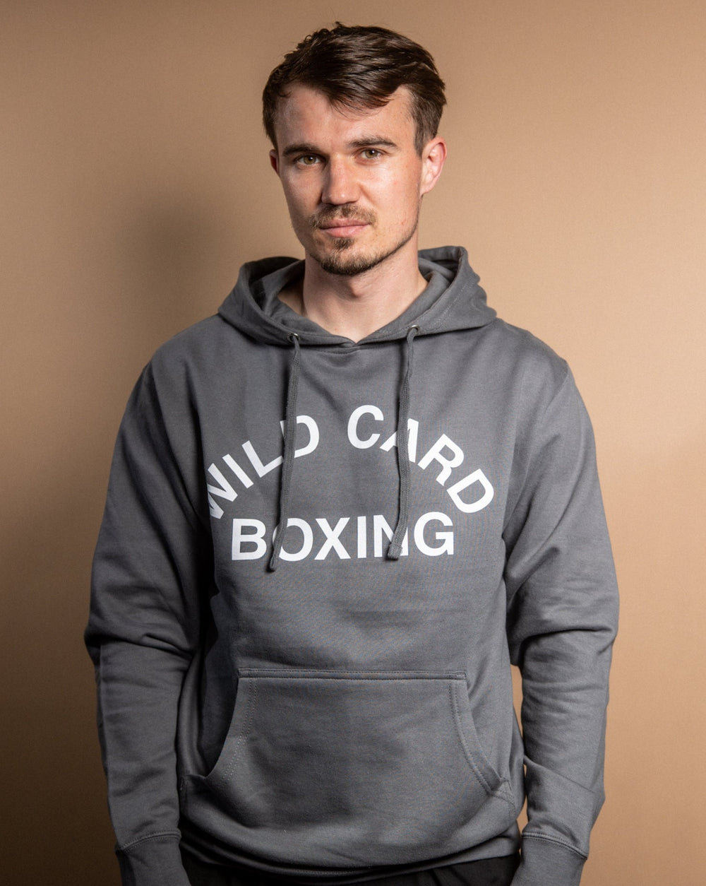 Wild Card Boxing Old School Logo Pullover Hoodie - Grey