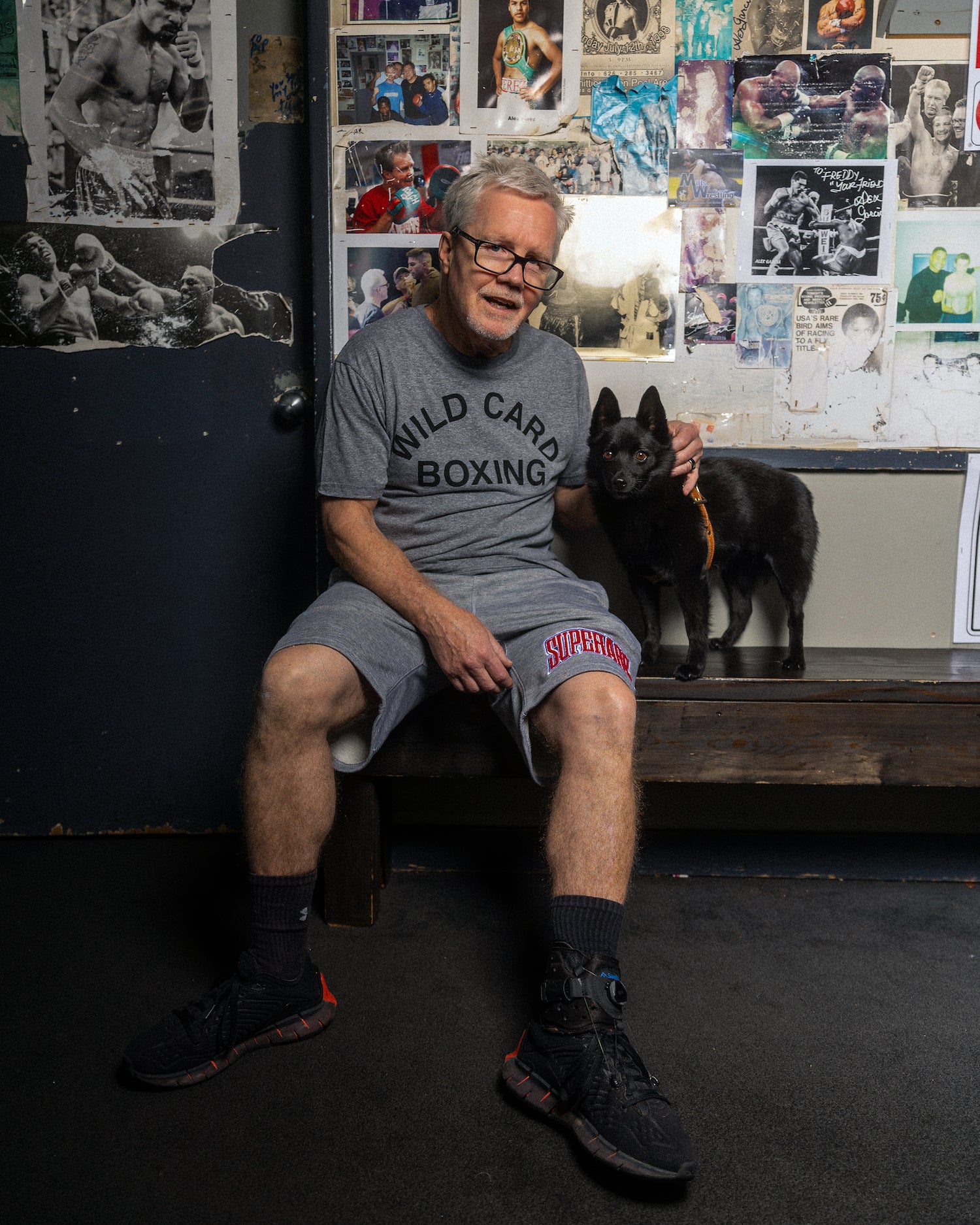 Wild Card Boxing Old School Logo Shirt - Grey/Black