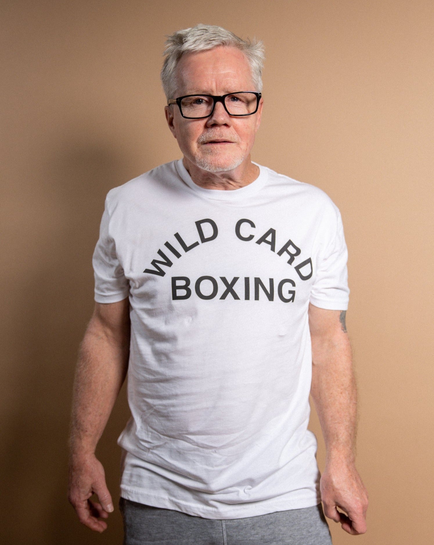 Wild Card Boxing Old School Logo Shirt - White/Black