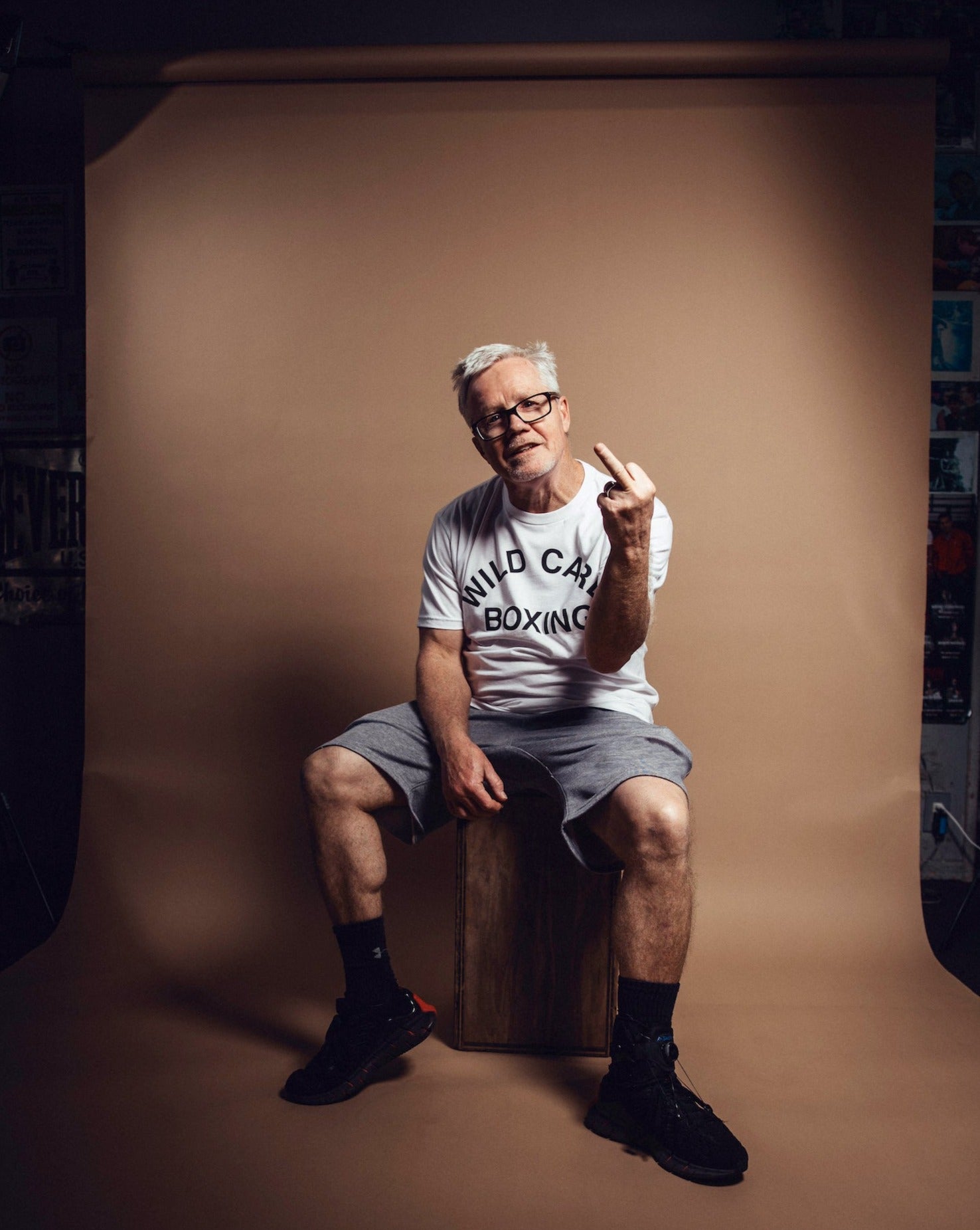 Wild Card Boxing Old School Logo Shirt - White/Black