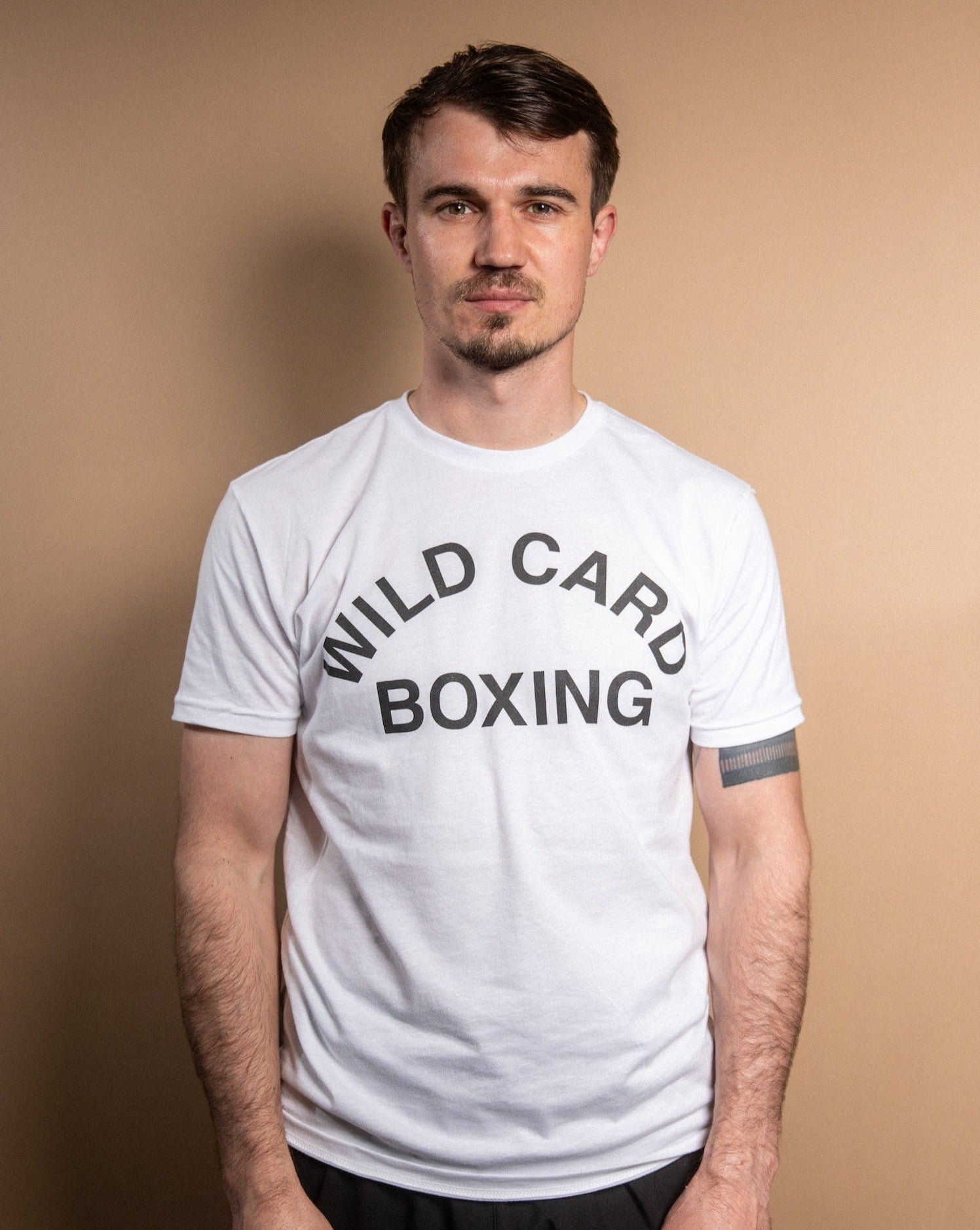 Wild Card Boxing Old School Logo Shirt - White/Black