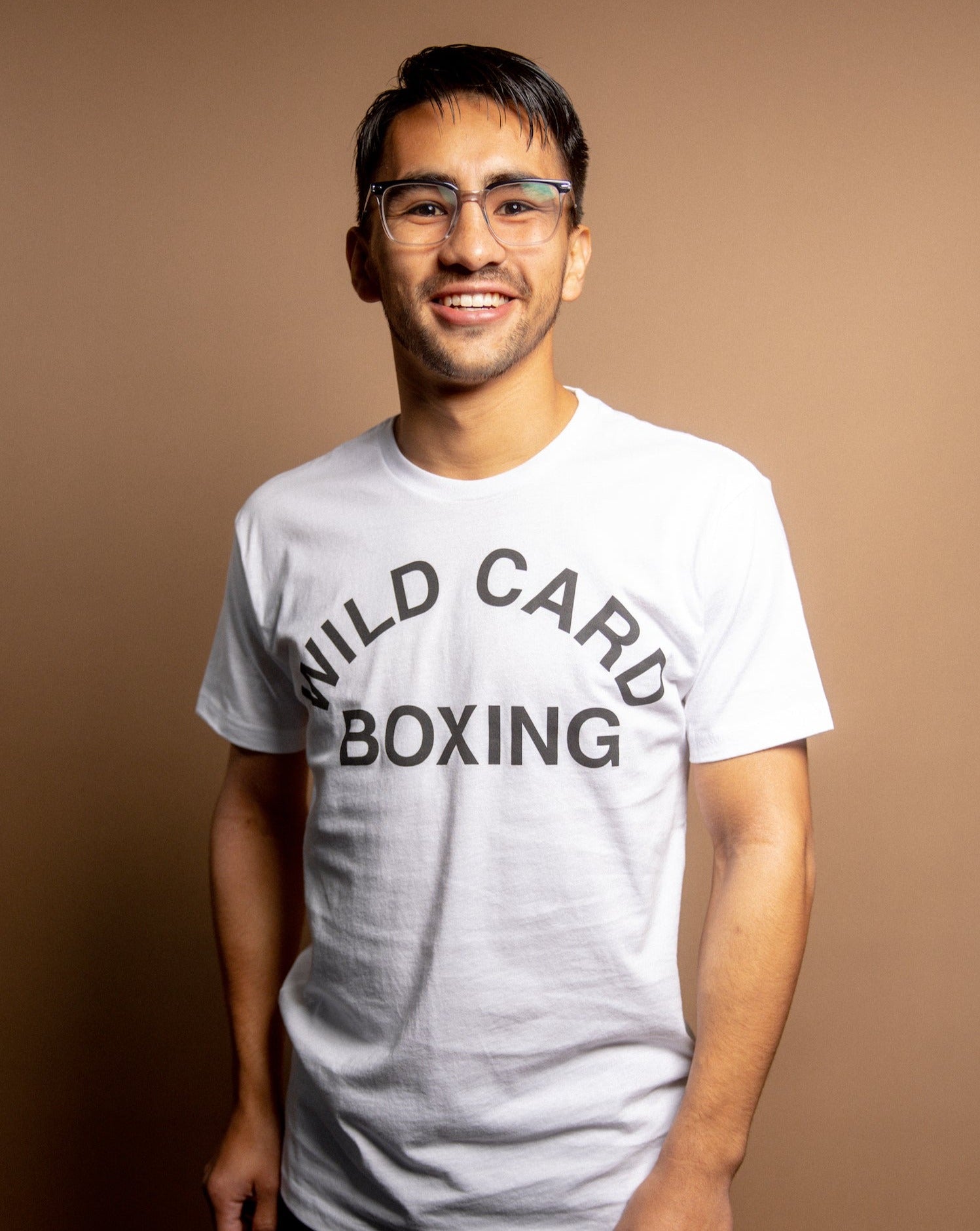 Wild Card Boxing Old School Logo Shirt - White/Black