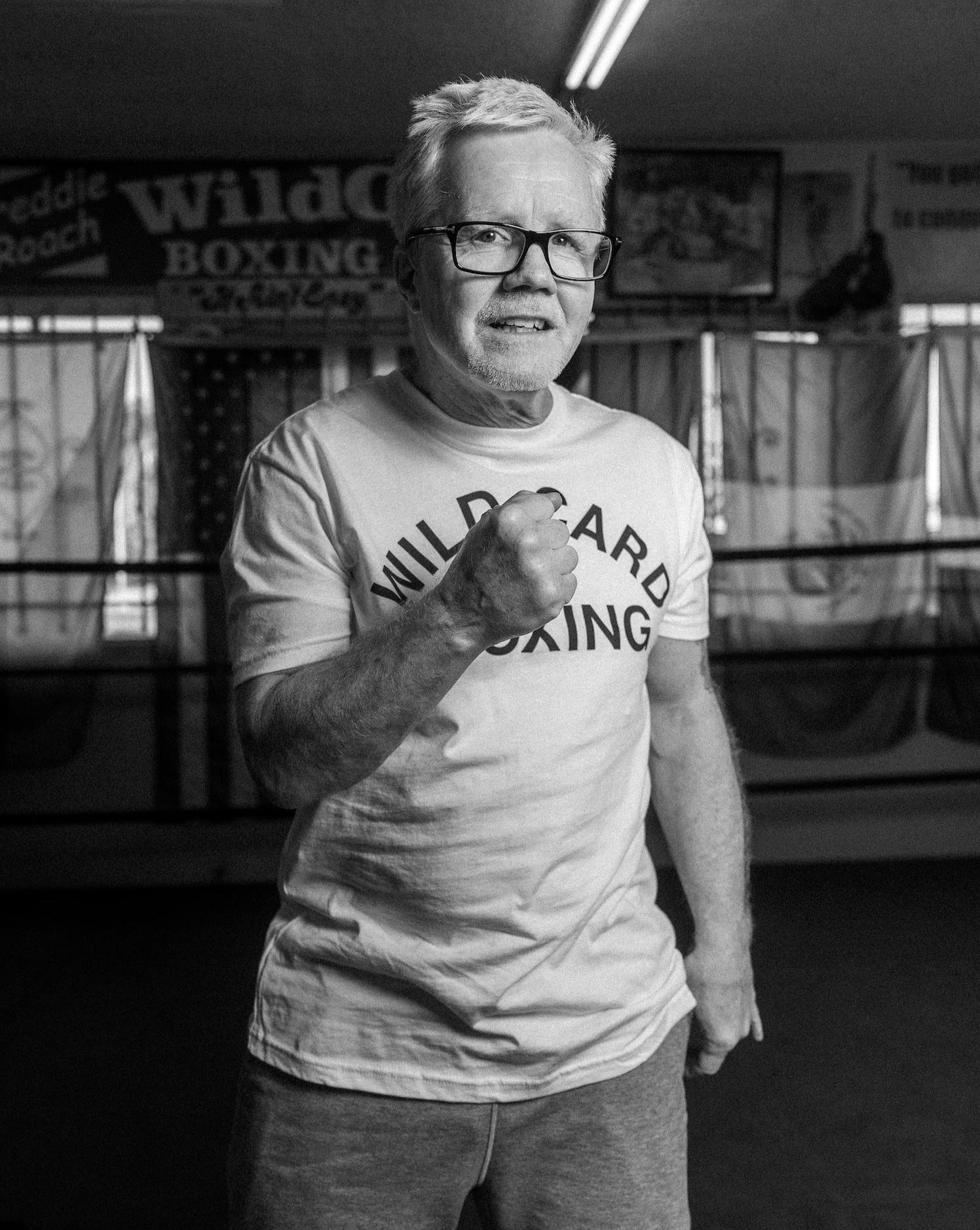 Wild Card Boxing Old School Logo Shirt - White/Black