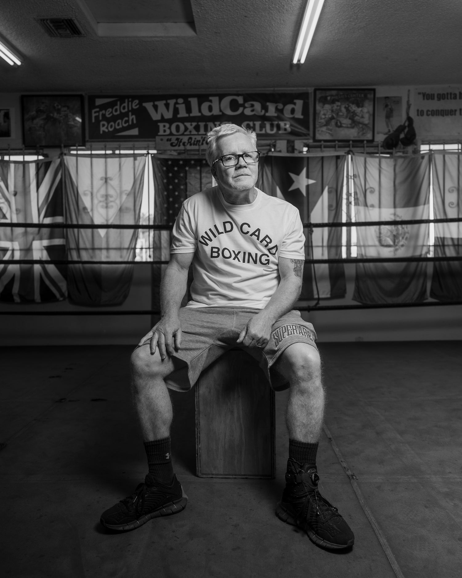 Wild Card Boxing Old School Logo Shirt - White/Black