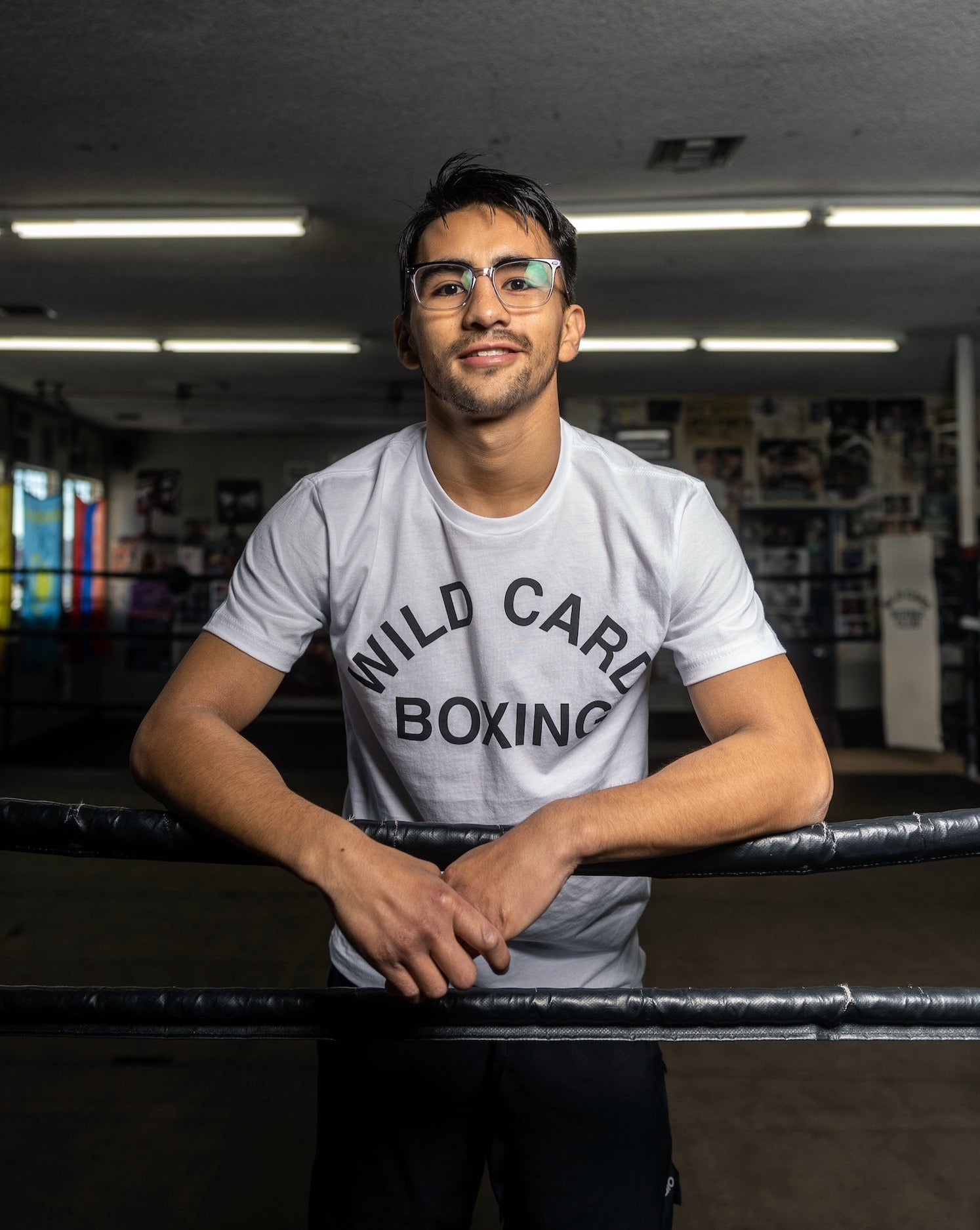 Wild Card Boxing Old School Logo Shirt - White/Black