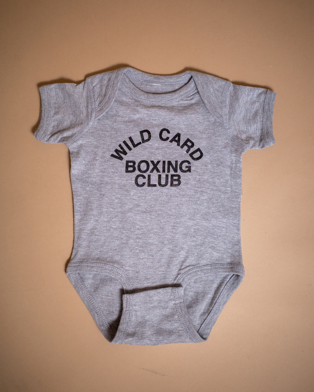 Wild Card Boxing Club Old School Logo Onesie - Heather Grey