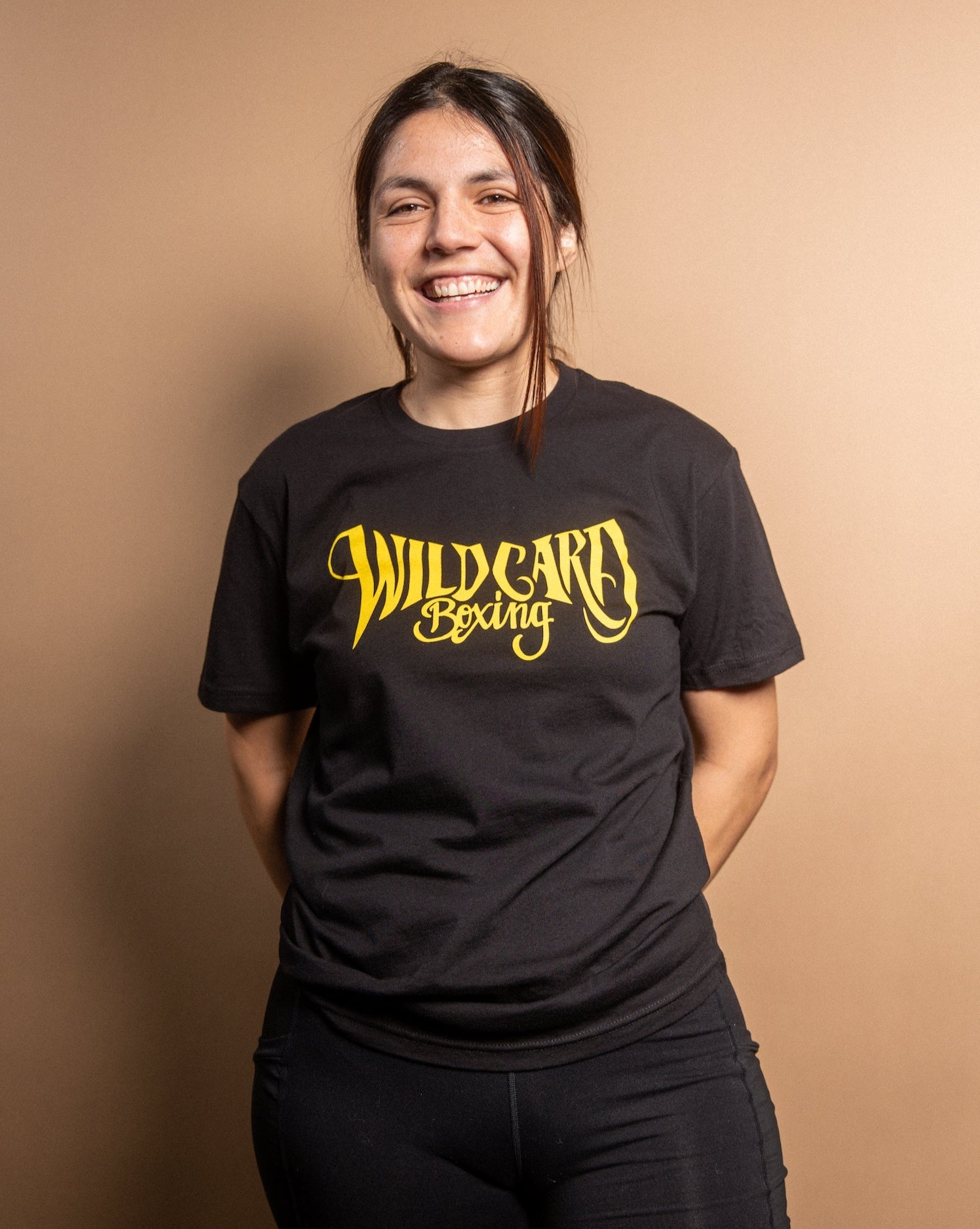 Wild Card Boxing Tag Logo 2.0 Shirt - Black/Yellow