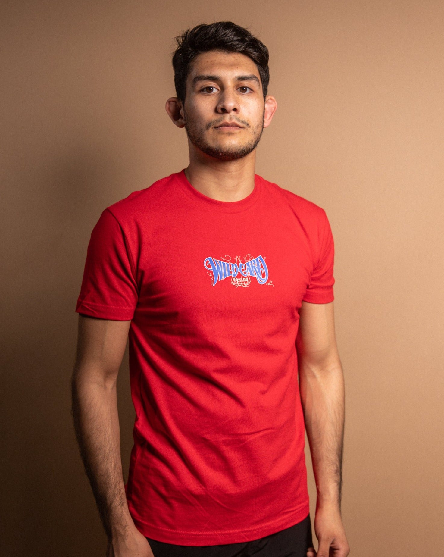 Wild Card Boxing Tag Logo Shirt - Red/Blue