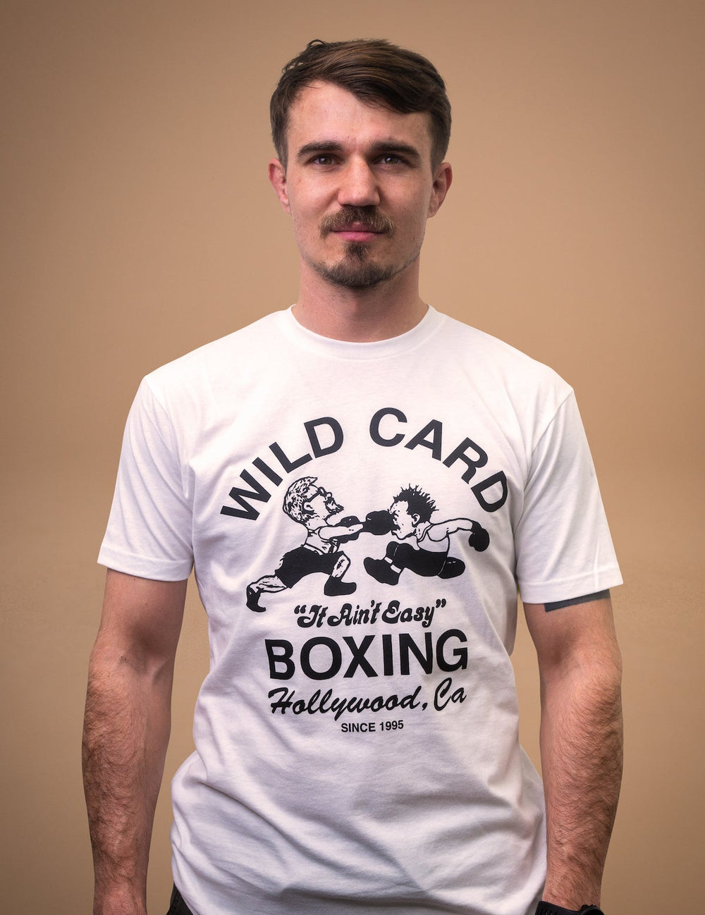 Wild Card Boxing Original Logo Shirt - White/Black