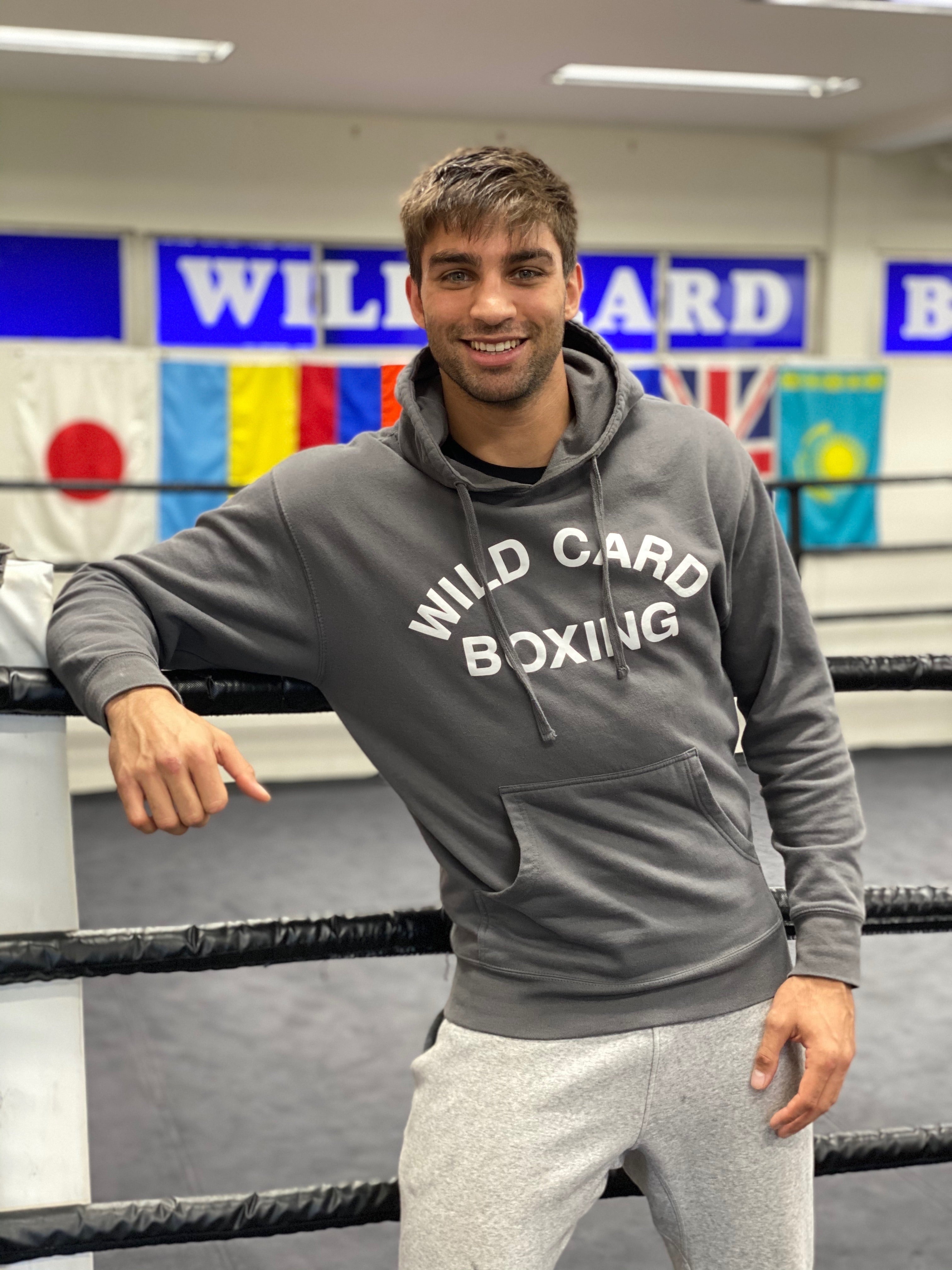 Wild Card Boxing Old School Logo Pullover Hoodie - Grey