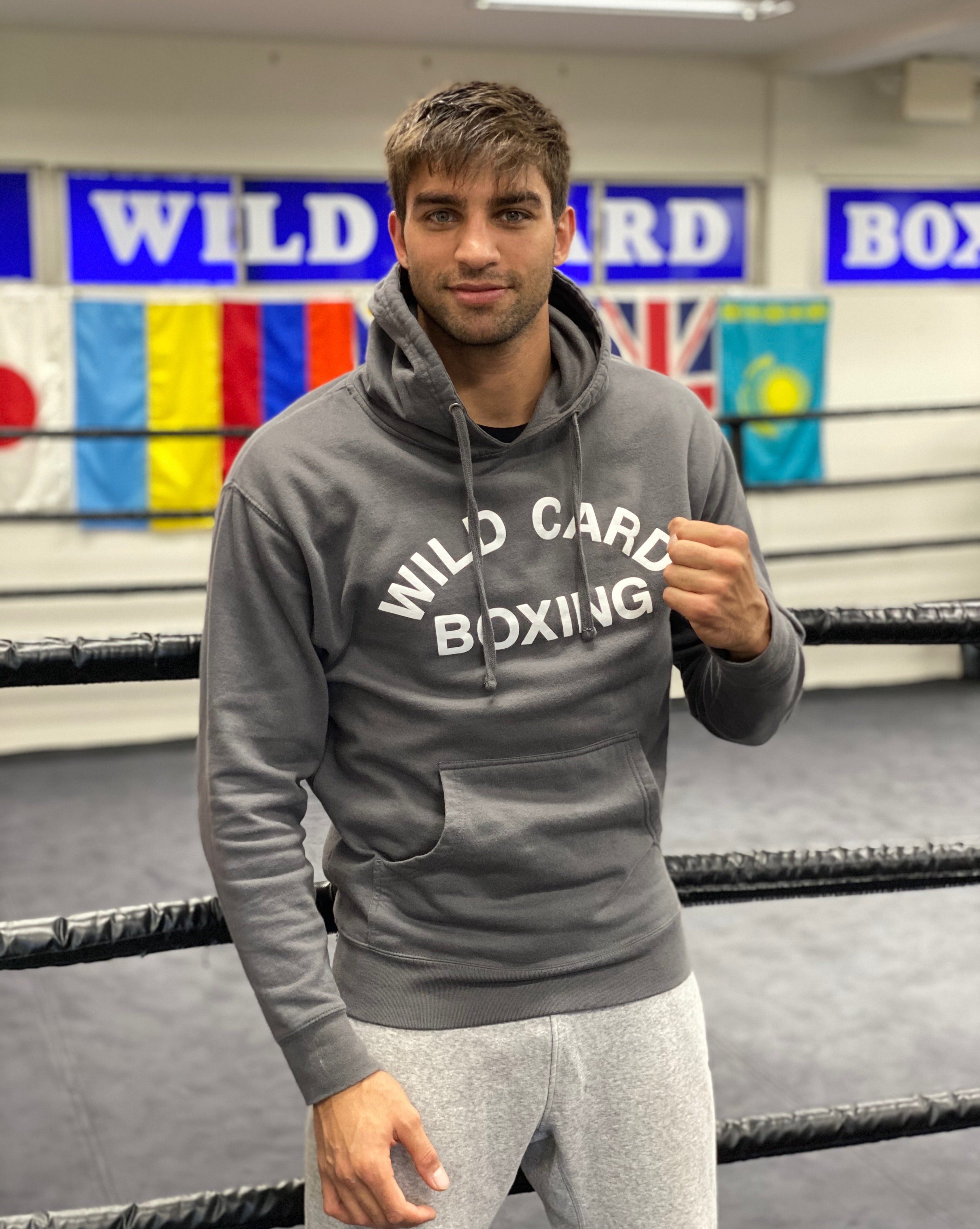 Wild Card Boxing Old School Logo Pullover Hoodie - Grey