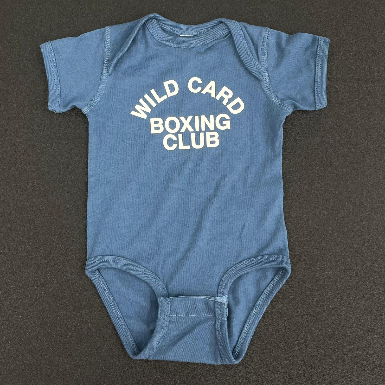 Wild Card Boxing Club Old School Logo Onesie - Indigo Blue