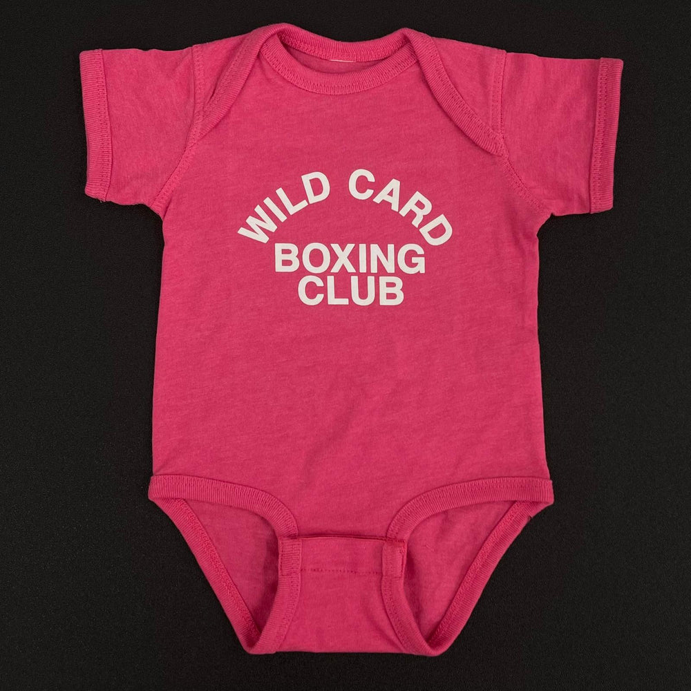 Wild Card Boxing Club Old School Logo Onesie - Vintage Pink