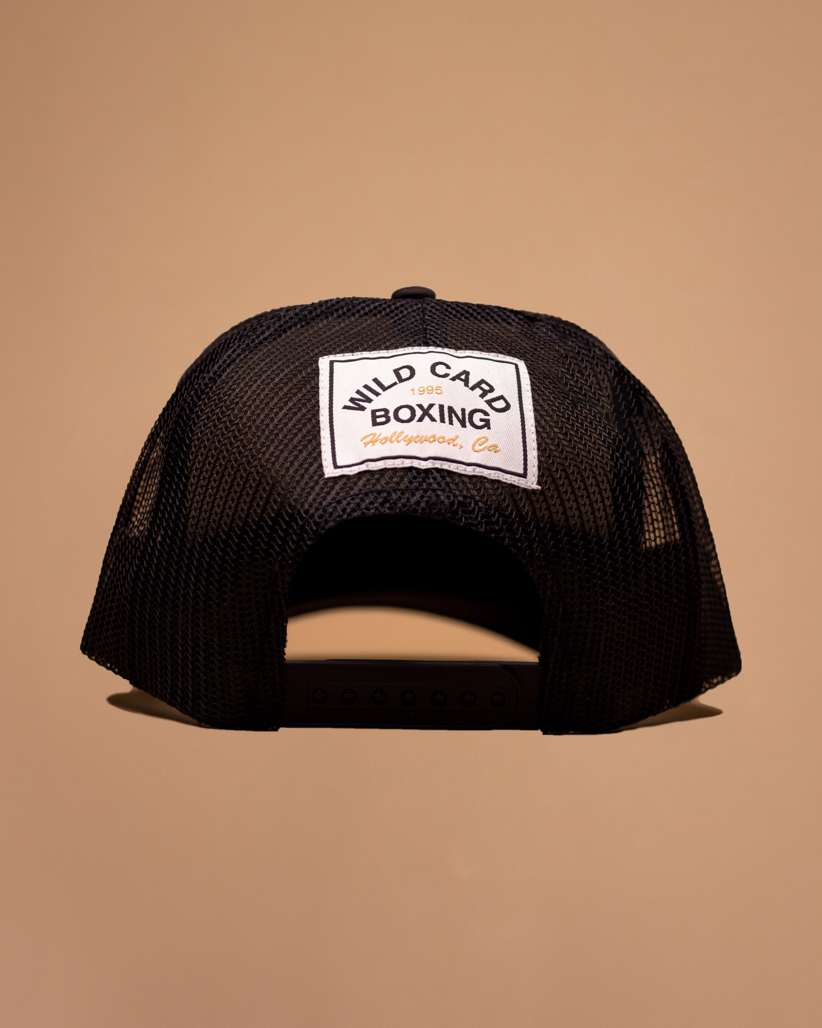 Wild Card Boxing Old School 1995 Logo Trucker Hat - Black