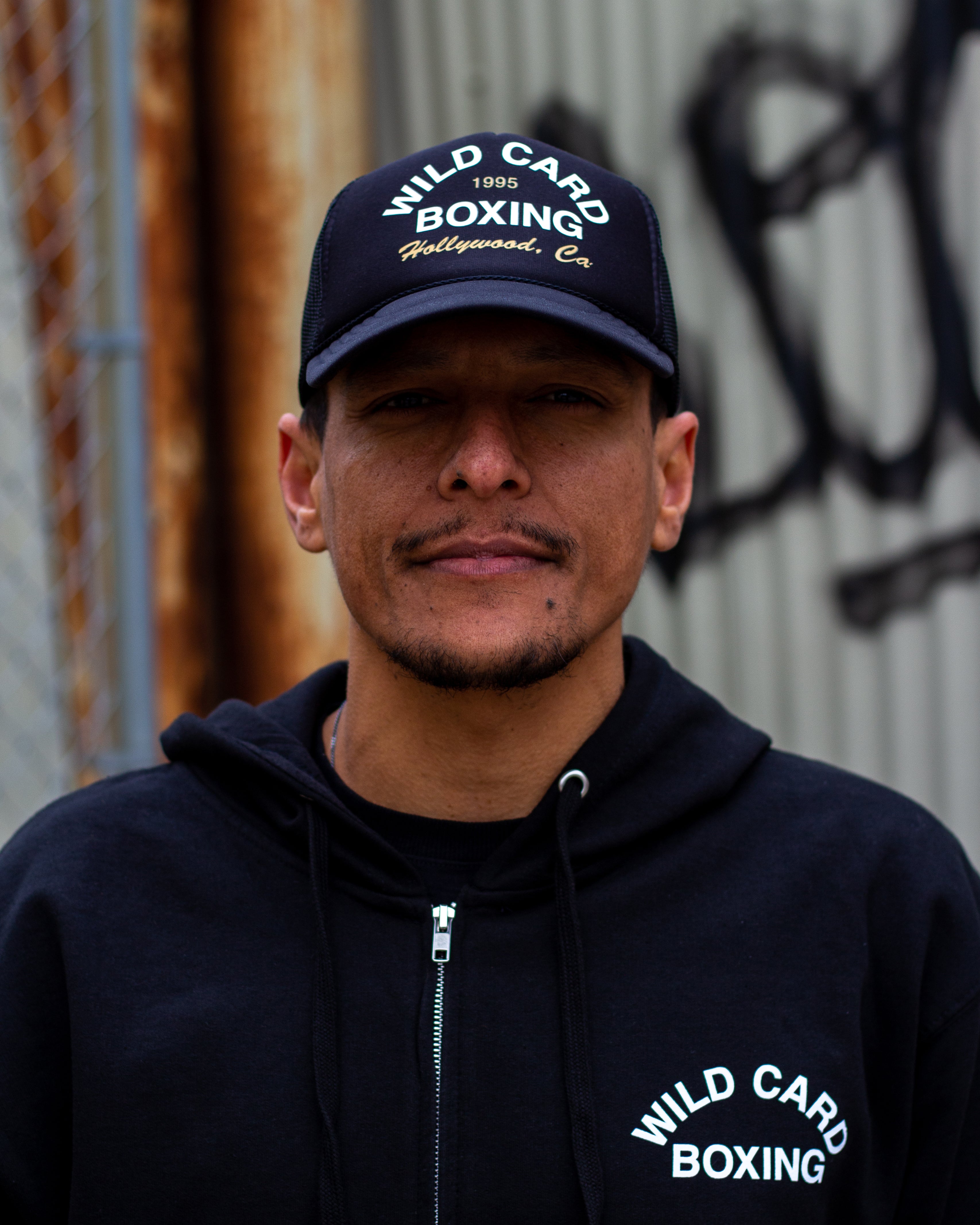 Wild Card Boxing Old School 1995 Logo Trucker Hat - Black