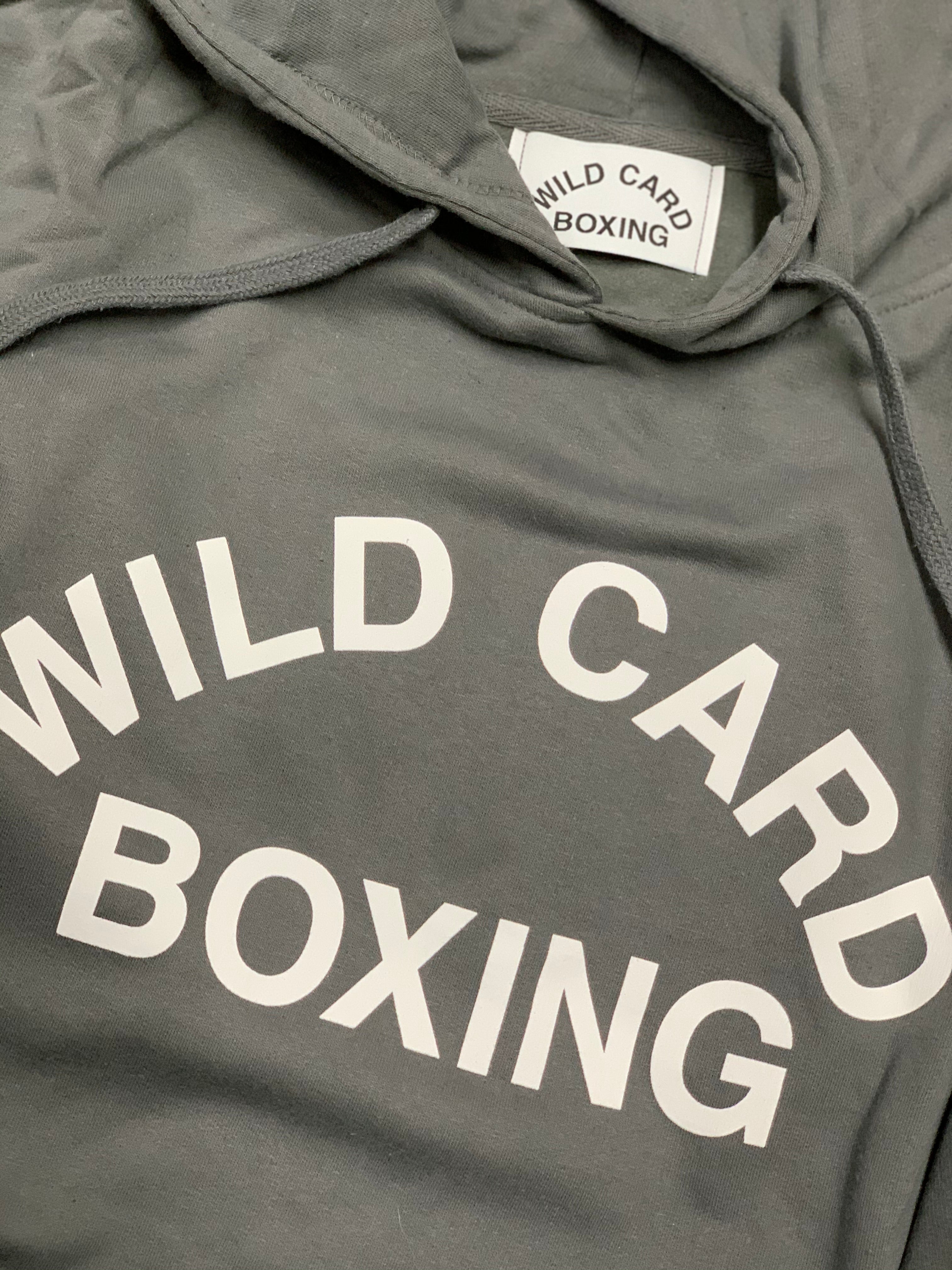Wild Card Boxing Old School Logo Pullover Hoodie - Grey