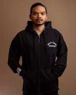 Wild Card Boxing Original Logo Zip Up Hoodie - Black/White
