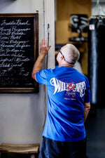 Wild Card Boxing LA Tag Logo Shirt - Blue/White/Red