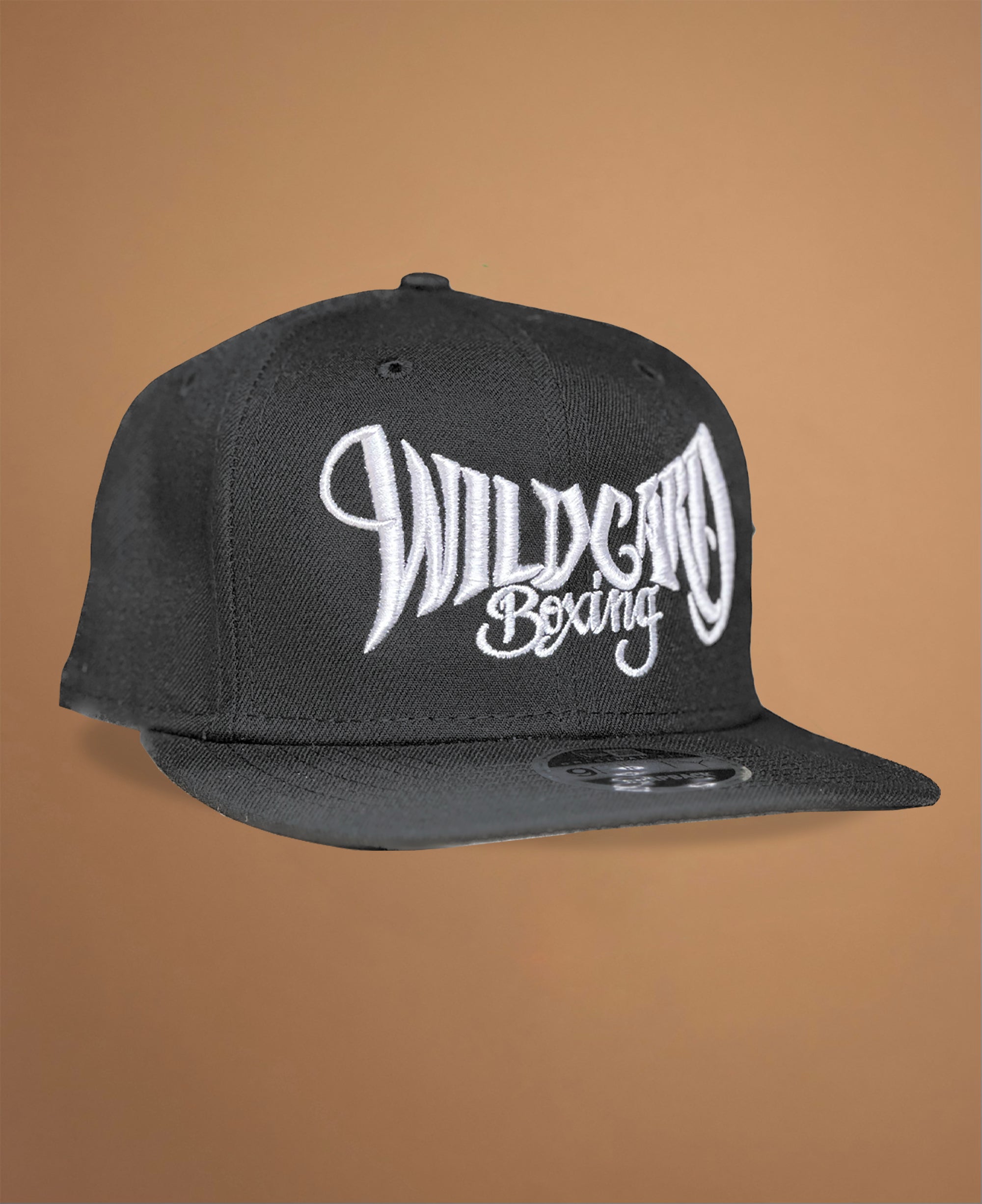 Wild Card Boxing Tag Logo Snapback Hat - Black
