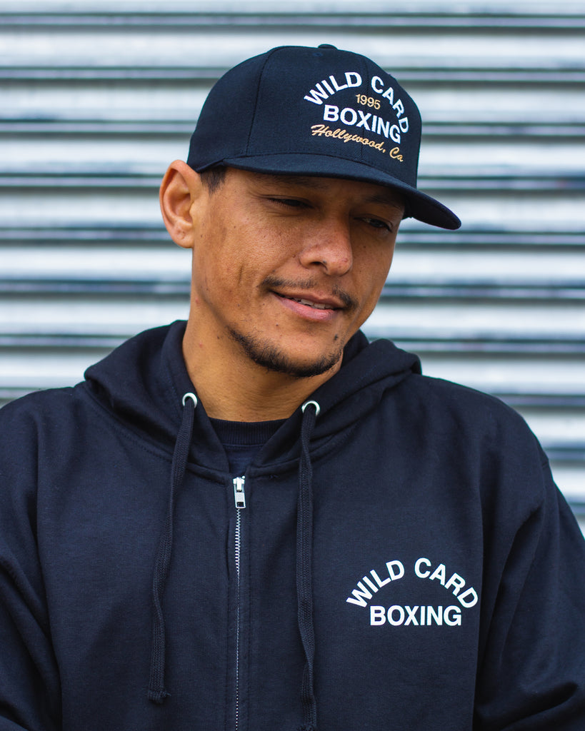 Wild Card Boxing Old School 1995 Logo Snapback Hat - Black